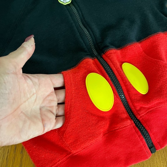 Disney Mickey Mouse Hoodie With Ears Boys Sz 4 Gently used - Picture 4 of 10